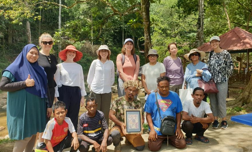 Project team with community members at the Jungle School Gombak Malaysia