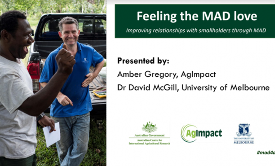 Front slide of feeling the MAD love presentation.